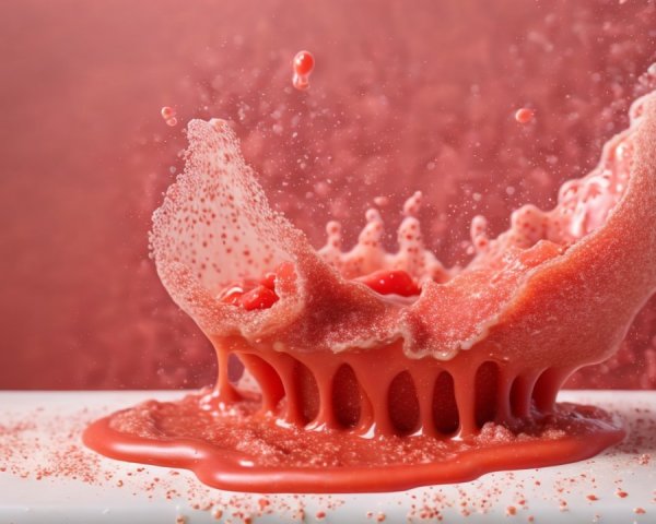 Vibrant Pink Liquid Splash with Crown Shape