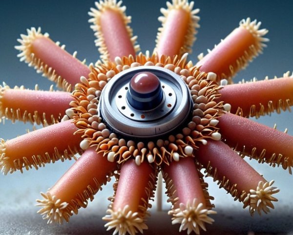 Intricate Star-Like Structure with Colorful Spikes