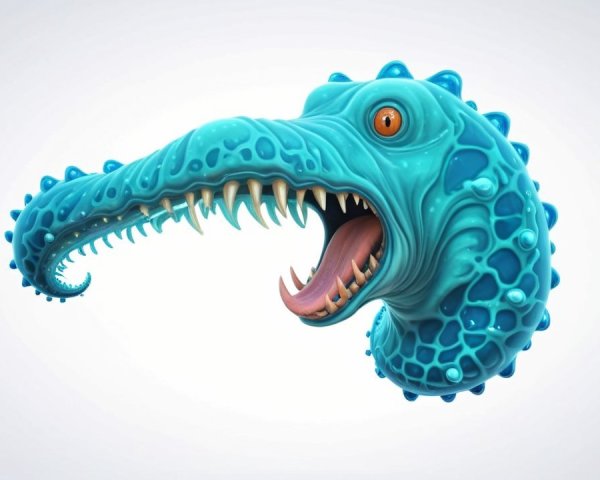 Brightly Colored Fantastical Creature Description