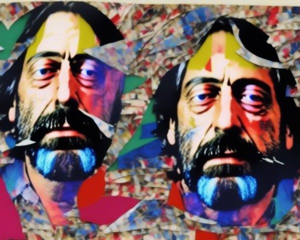 Fragmented Abstract Colorful Representation of a Face