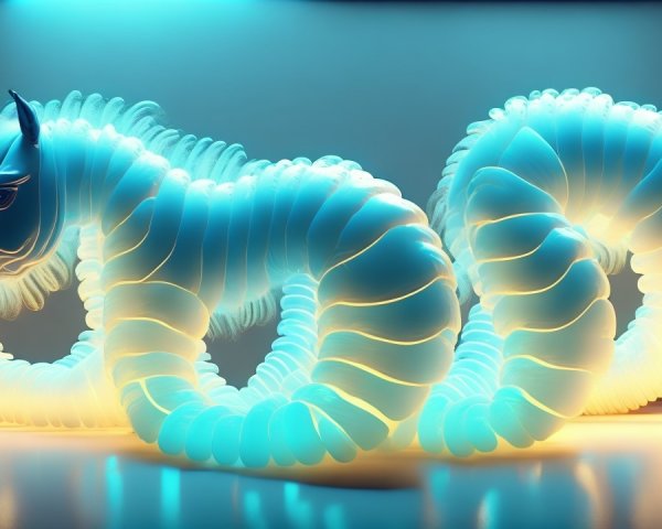 Fantastical creature with horse and serpent features