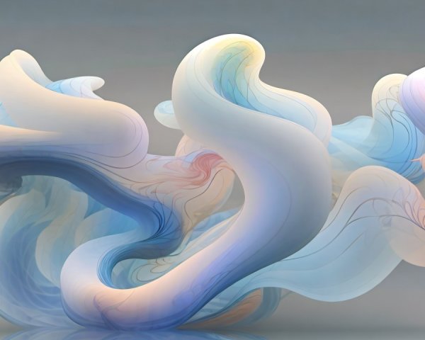Translucent Swirling Shapes in Soft Pastel Colors