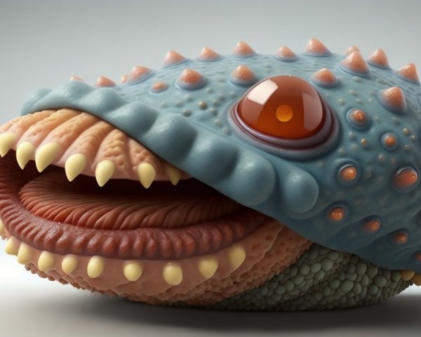Whimsical Fish-Mollusk Hybrid Creature Description