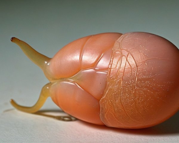 Close-up of a pinkish-brown snail shell with tentacles