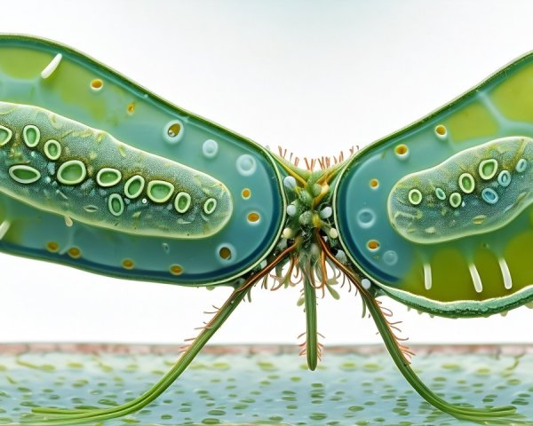Vibrant Stylized Microscopic Organism Representation
