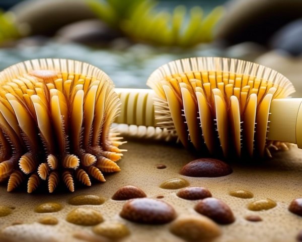Intricately Designed Sea Creature Structures on Sand
