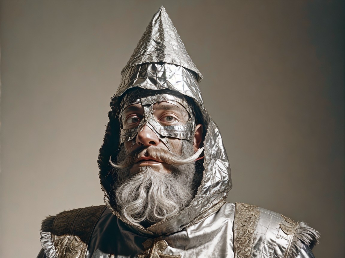 Medieval Knight in Ornate Silver Armor with Helmet