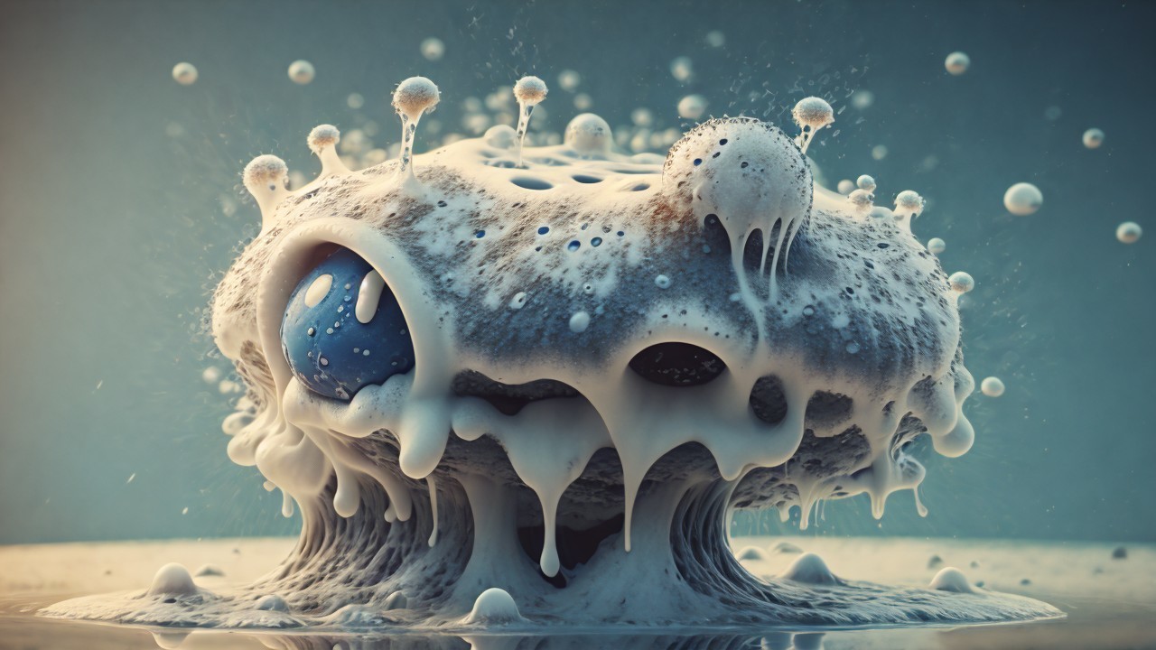Surreal Creature with Soft Textures and Fluidity