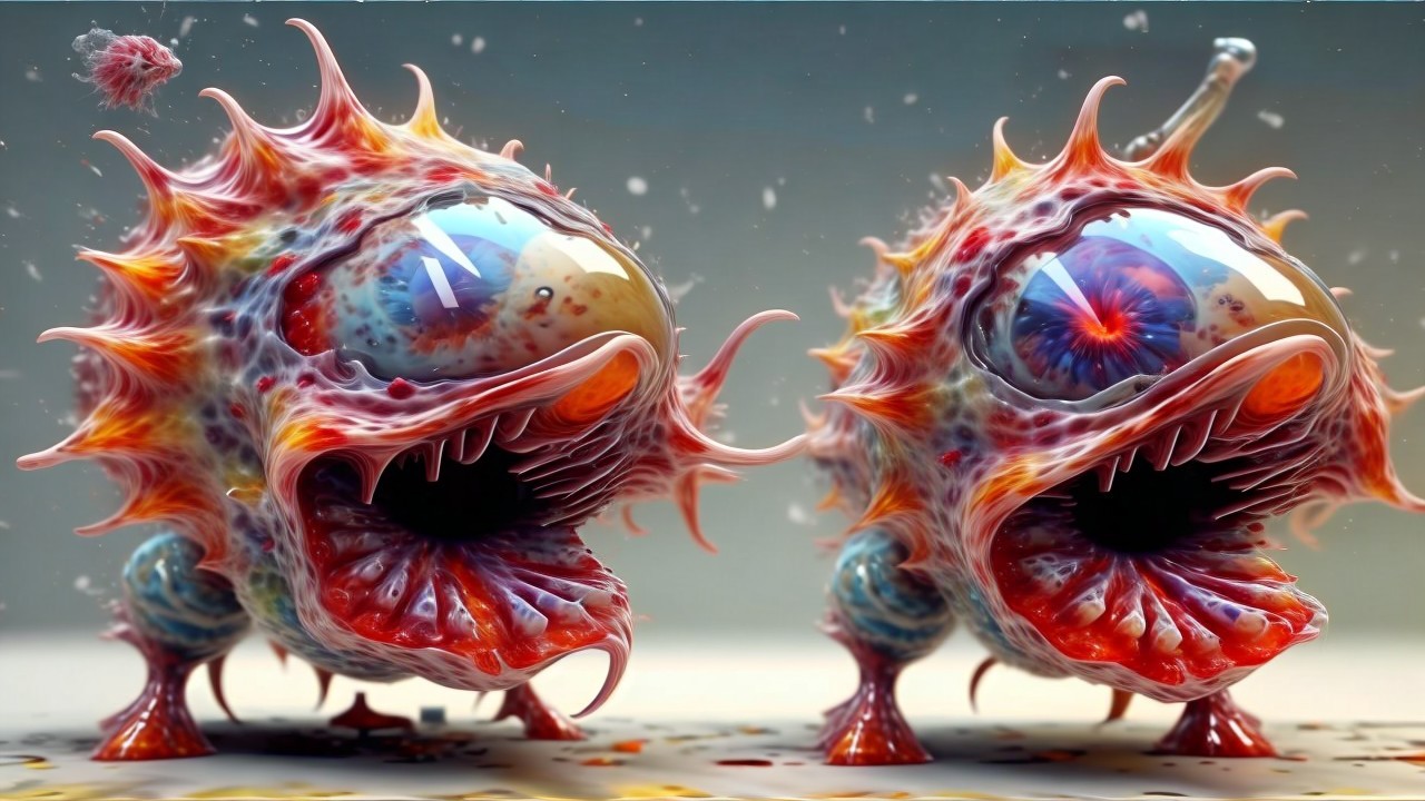 Surreal Creatures with Vibrant Textures and Colors
