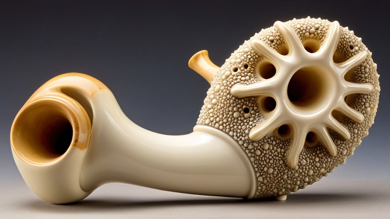 Ceramic Piece with Conch Shell Design and Textures