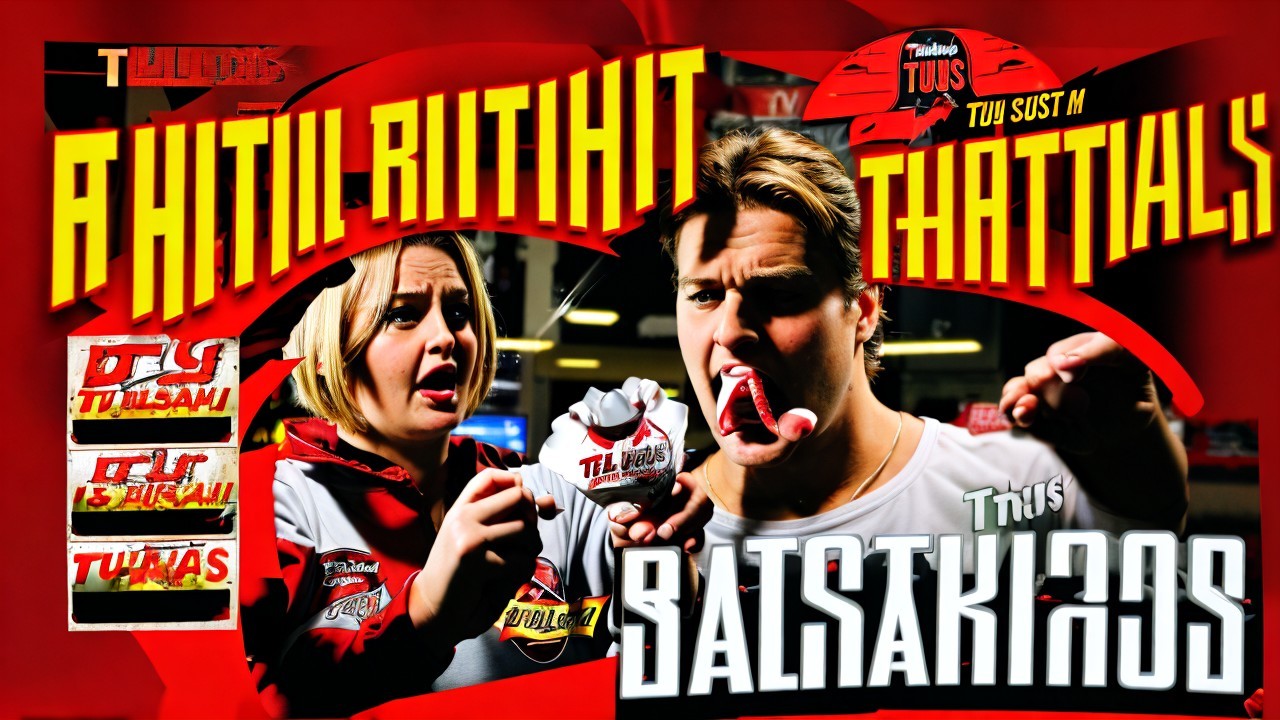 Dynamic Sports Promotional Image with Bold Text