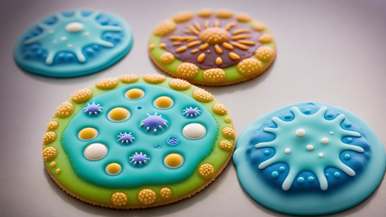 Colorful Cookies with Intricate Icing Designs