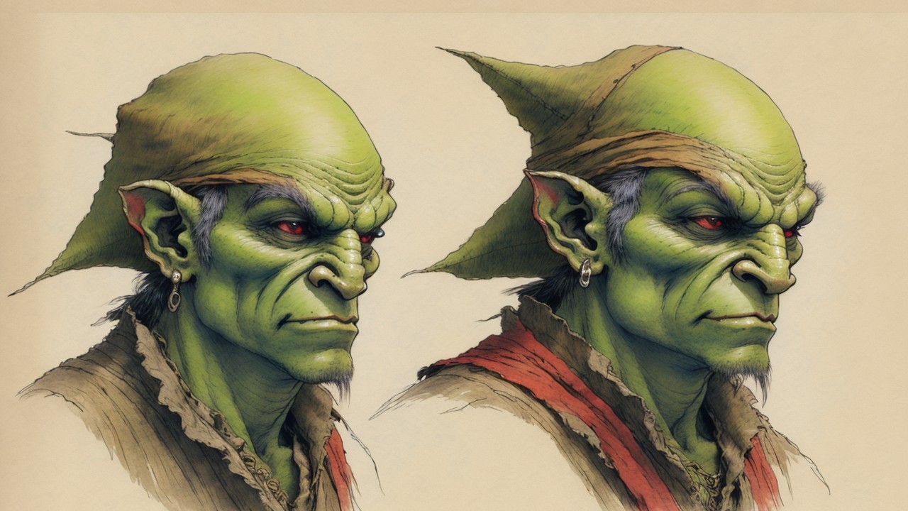 Detailed Character Designs of Orc-like Creatures