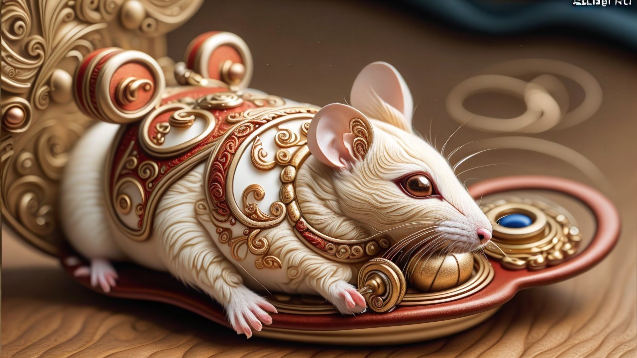 Intricately Designed Steampunk Mouse Sculpture
