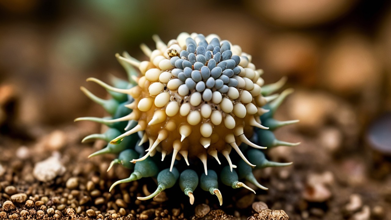 Unique Spiky Succulent in Earthy Environment