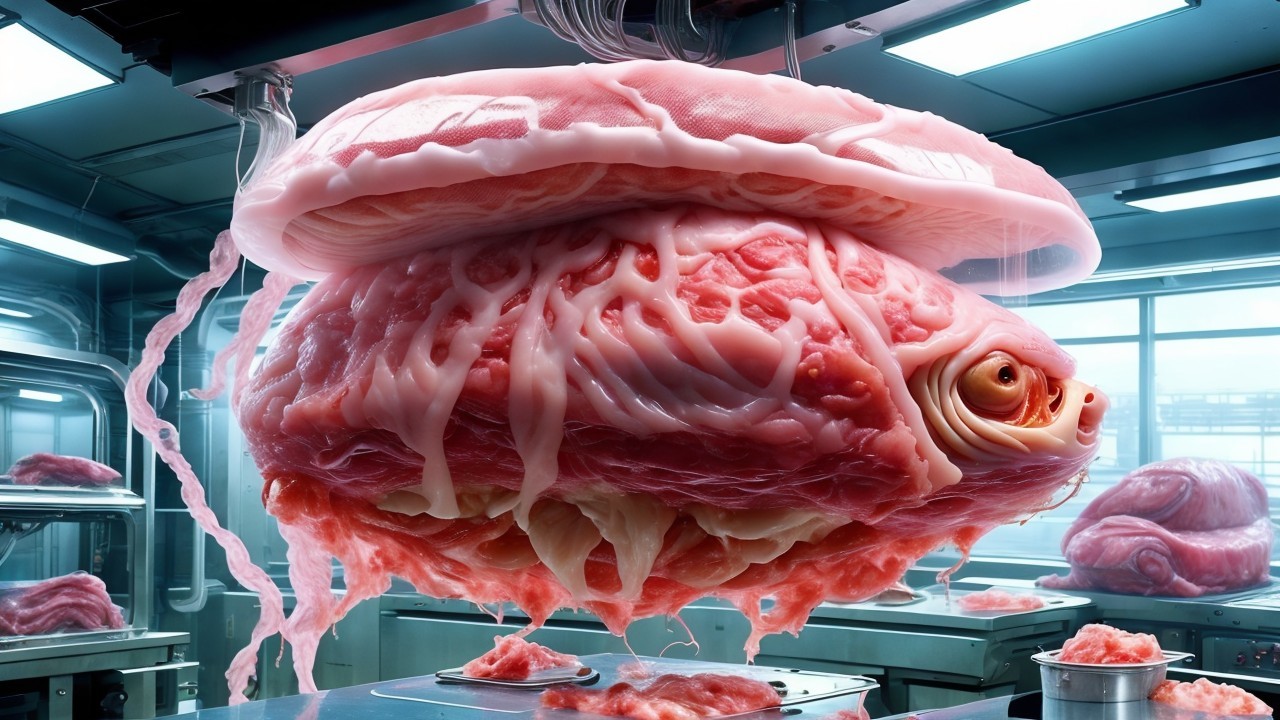 Surreal Jellyfish-Like Creatures in Futuristic Lab