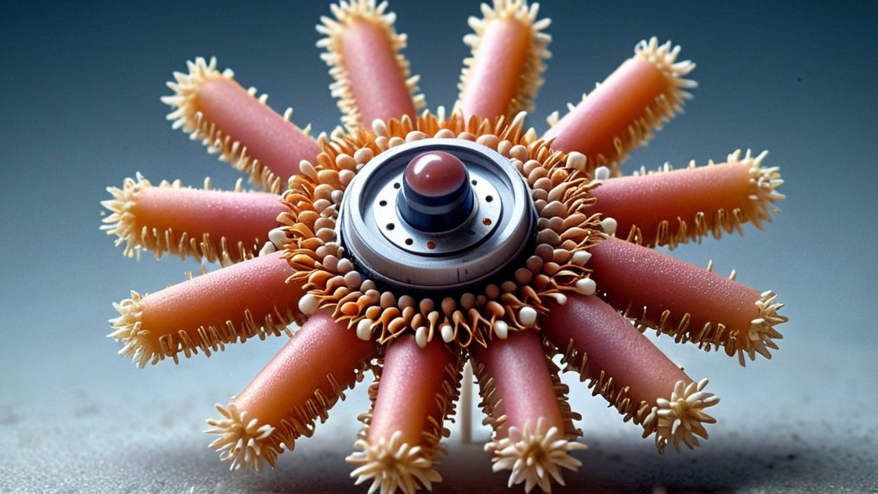 Intricate Star-Like Structure with Colorful Spikes