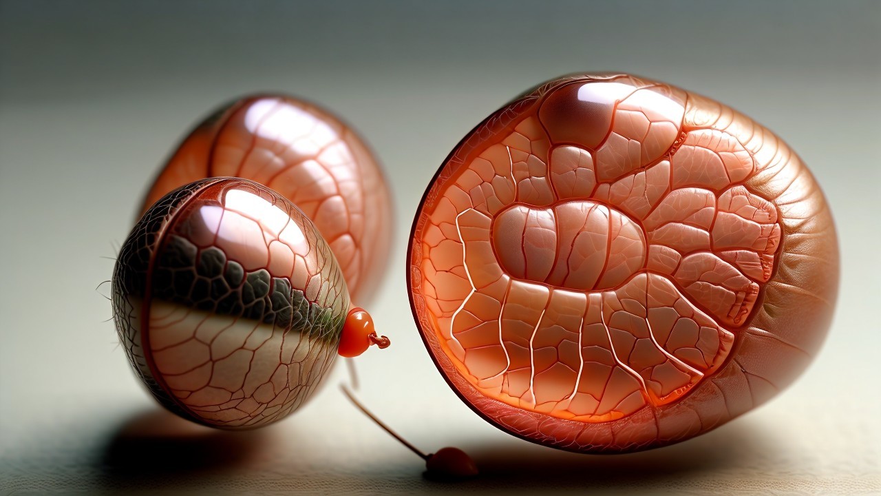 Translucent Organic Shapes with Vein-like Textures