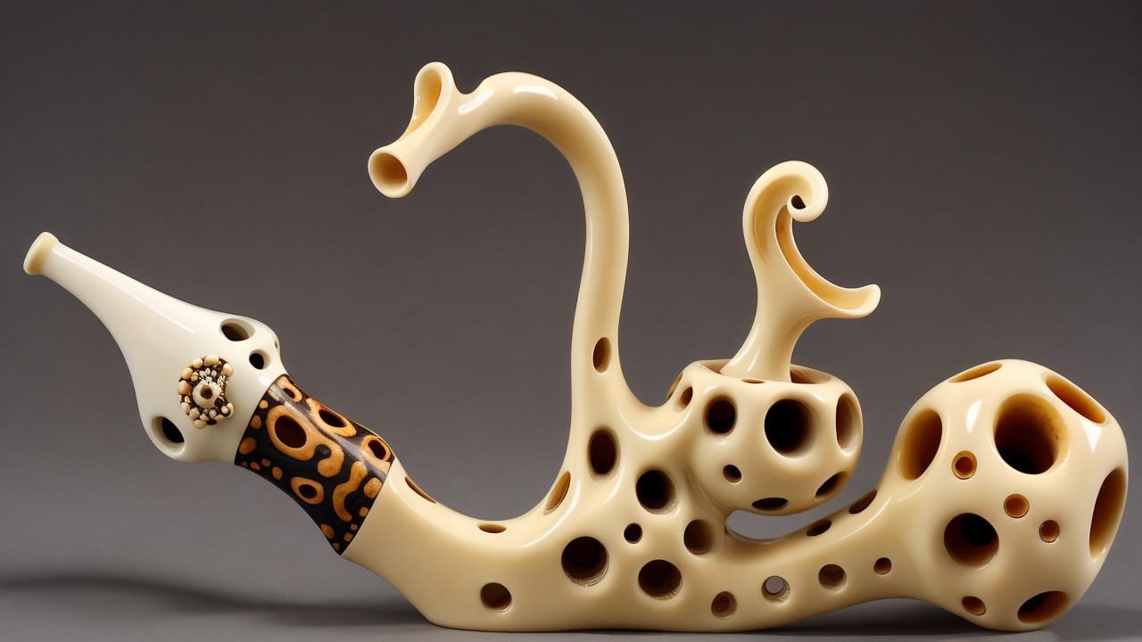 Abstract Sculpture with Organic Forms and Textures