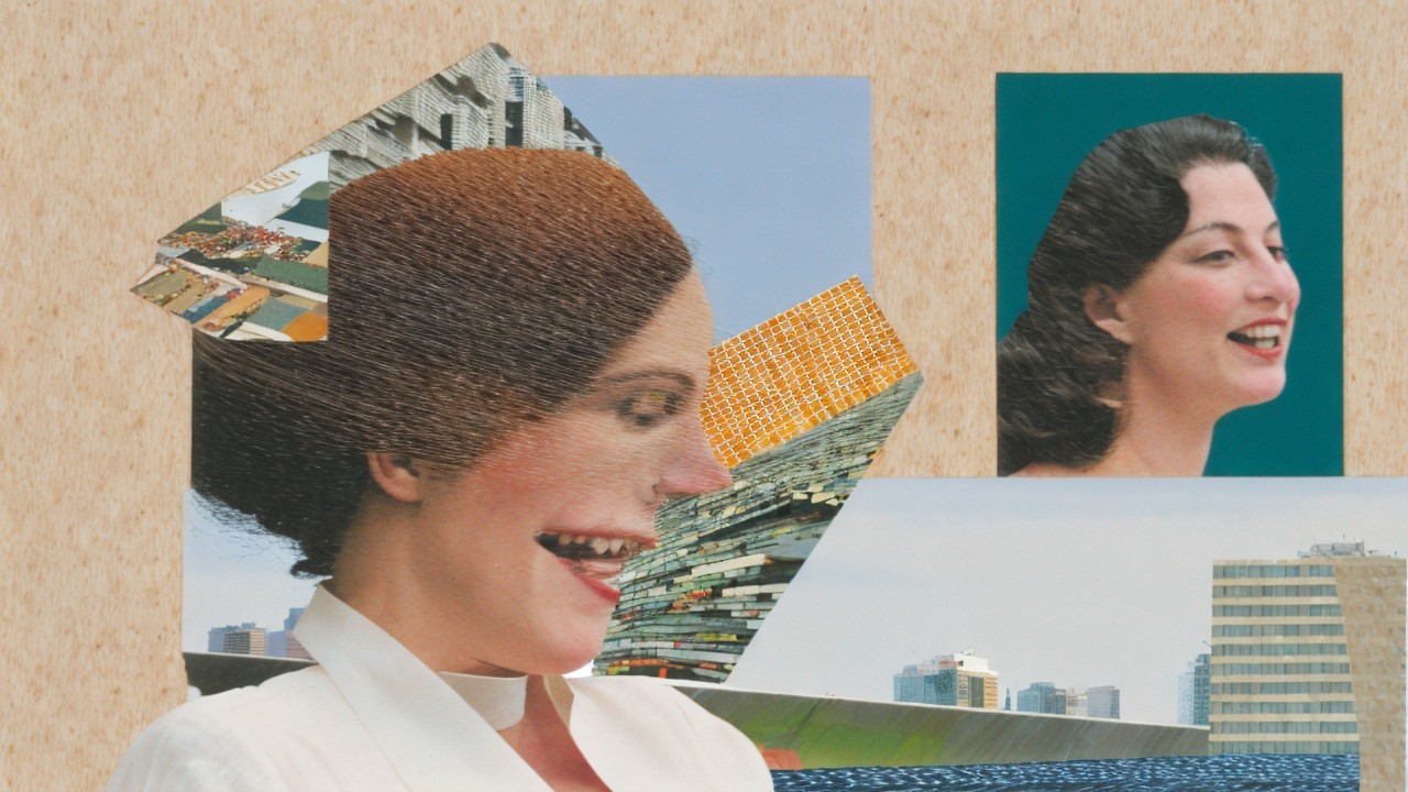 Stylized Female Portraits with Urban Background Elements