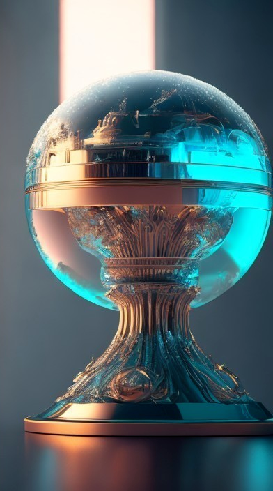 Intricately Detailed Snow Globe with Miniature Structure