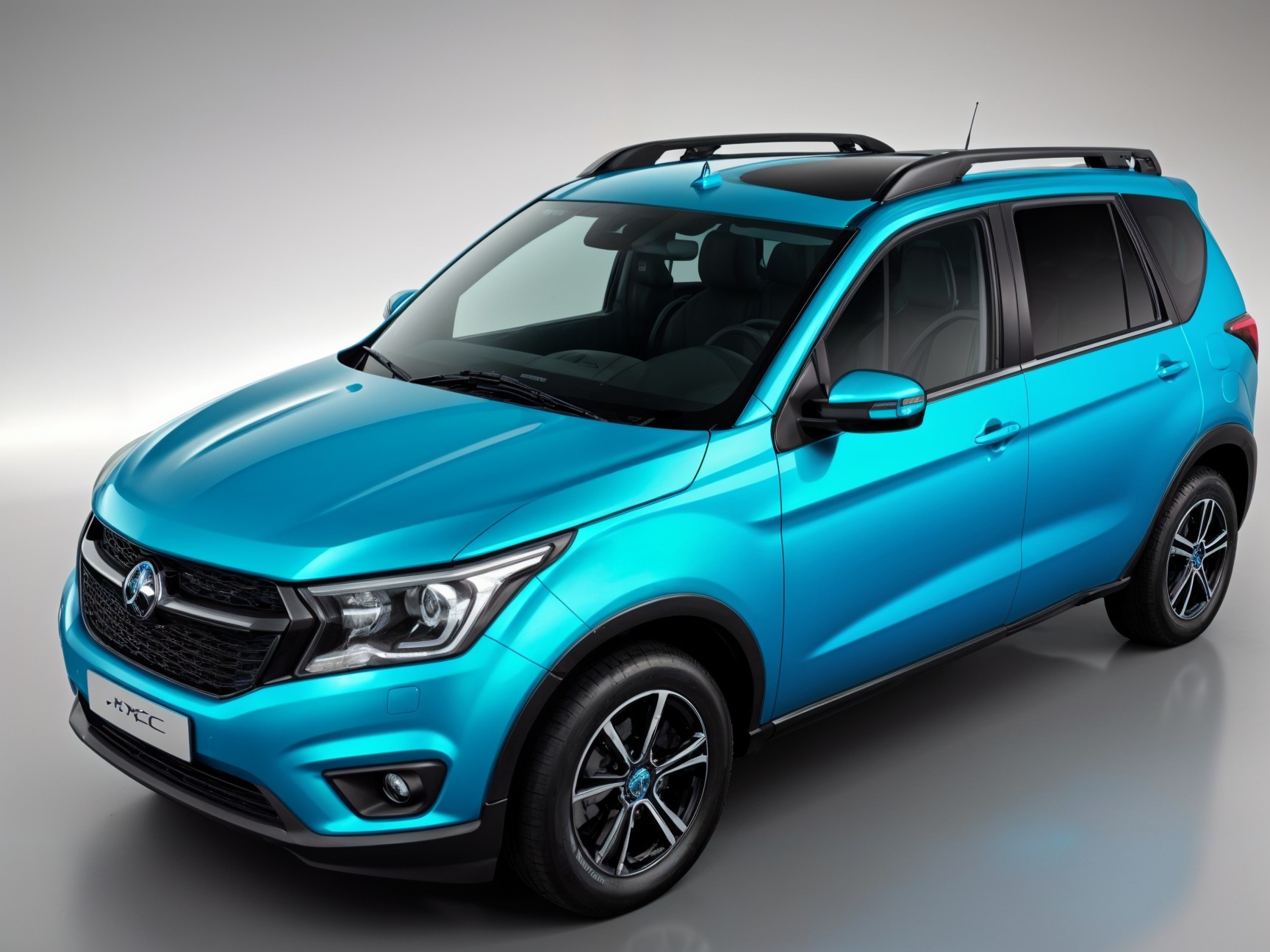 Modern Turquoise SUV with Aerodynamic Design and Tech Features