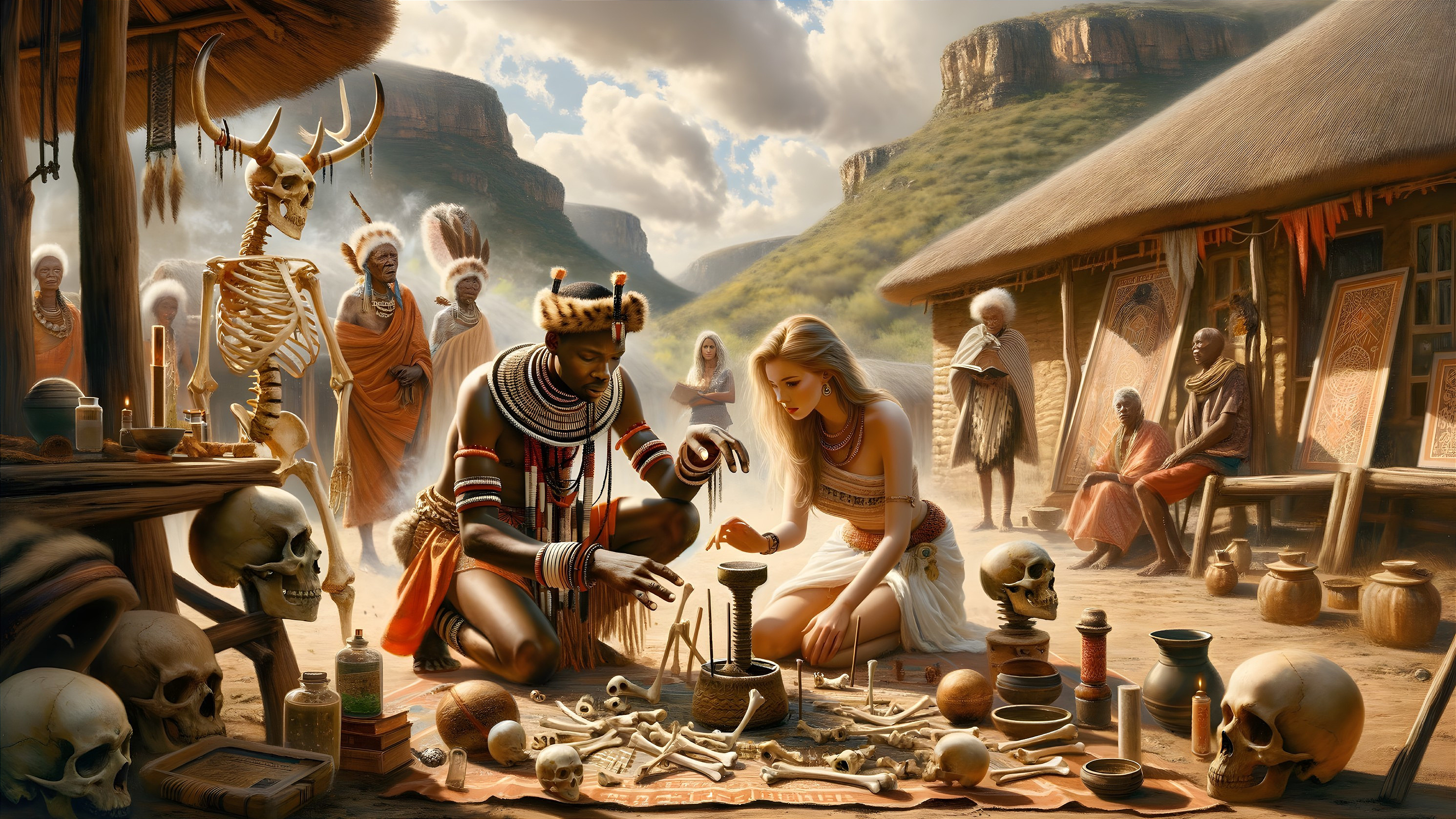 Tribal Rituals in a Vibrant Village Setting