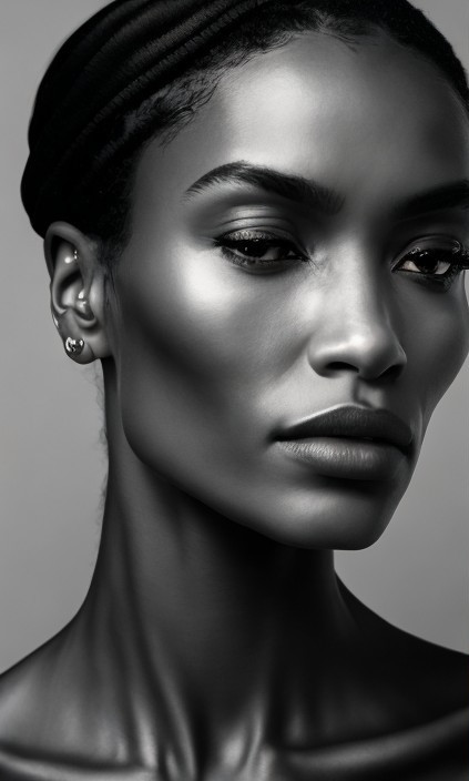 Model Portraits in Monochrome and Vibrant Color