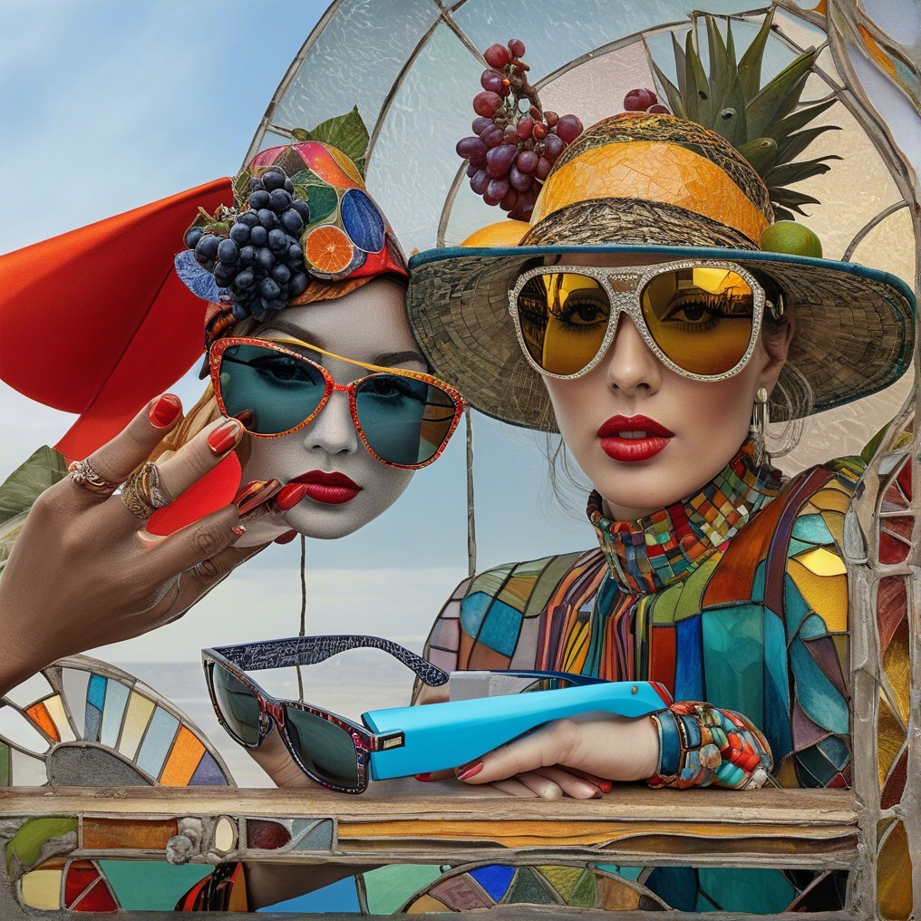 Vibrant Artistic Composition with Colorful Figures