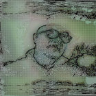 Woman in Pink Raincoat Under Blue Umbrella in Rain