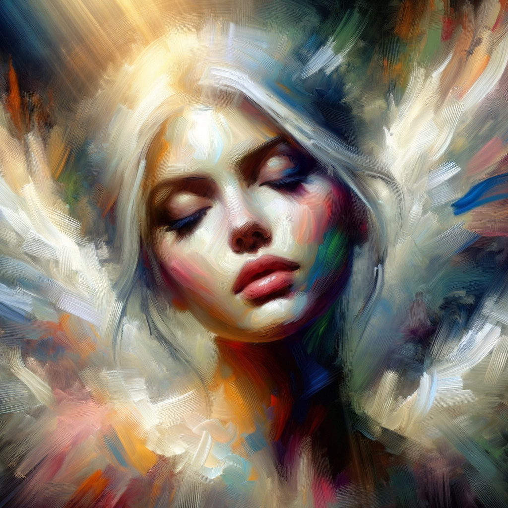 Dreamy Portrait of a Young Woman with Ethereal Features