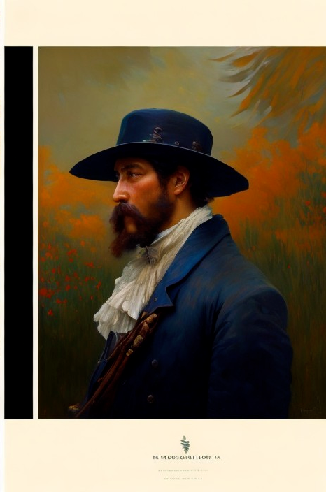 Side Profile of a Thoughtful Man in Autumn Colors