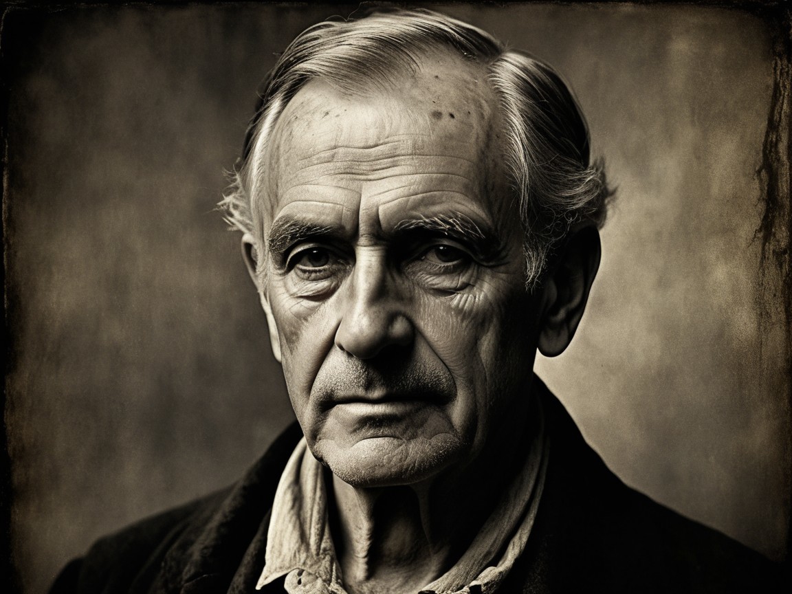 Elderly Man with Wise Expression in Contemplative Portrait