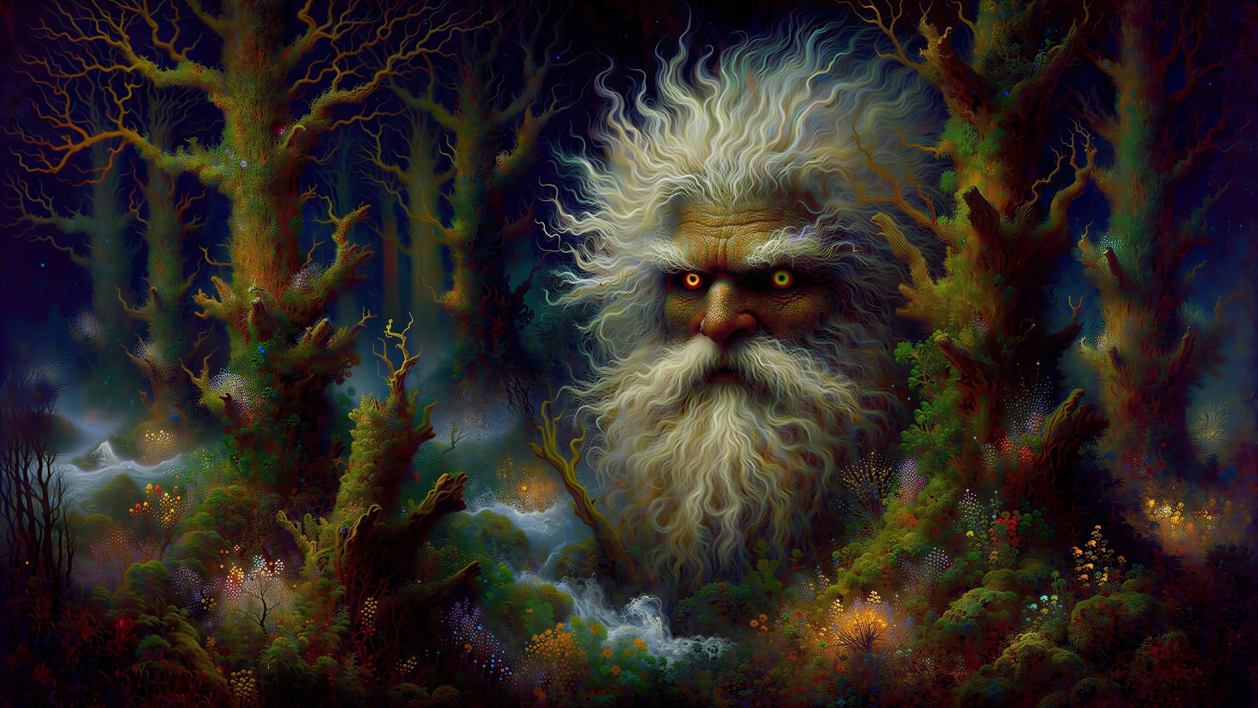 Hyperrealistic Digital Painting of an Ancient Forest Spirit