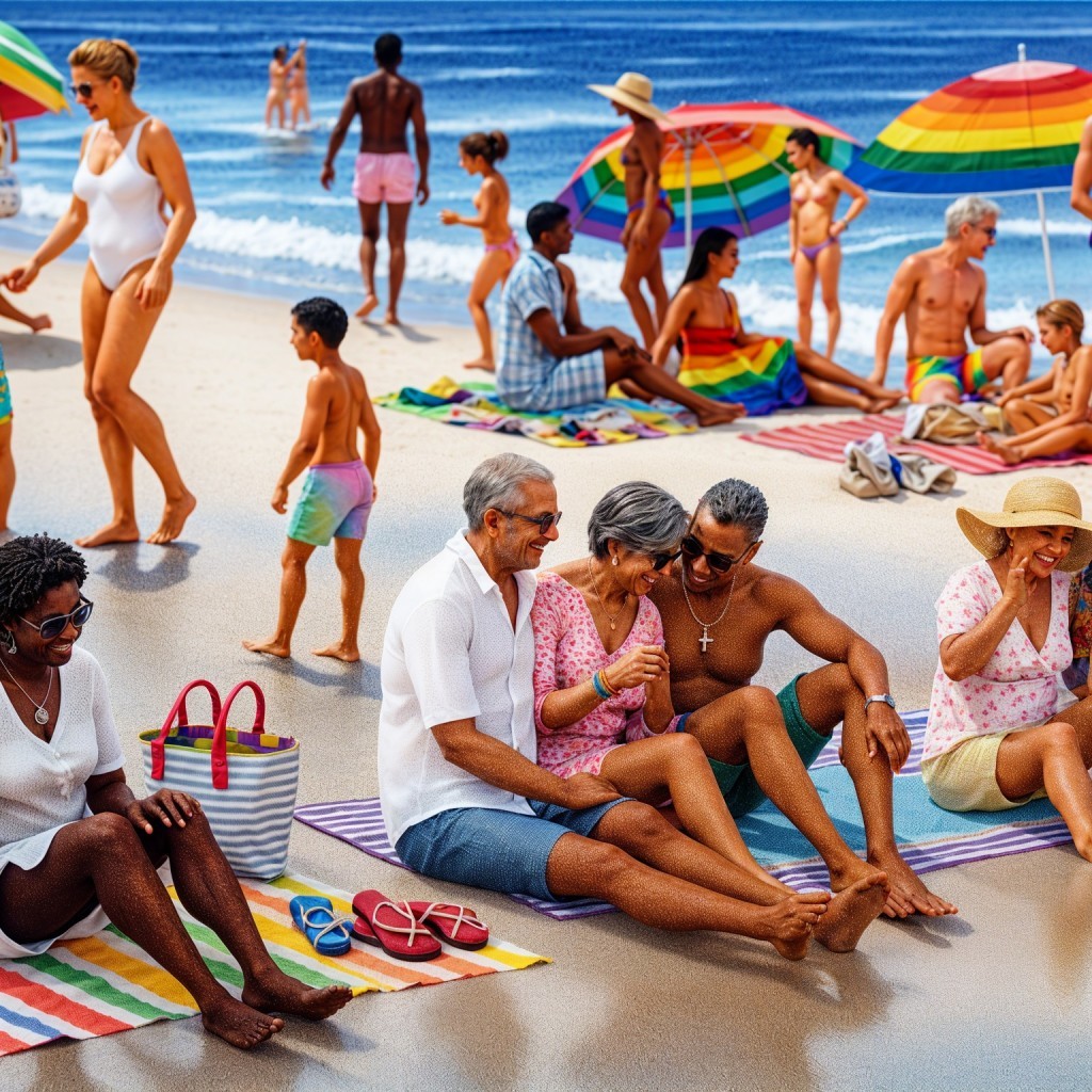 Joyful Diversity on a Sunlit Beach during #diversitysaturday