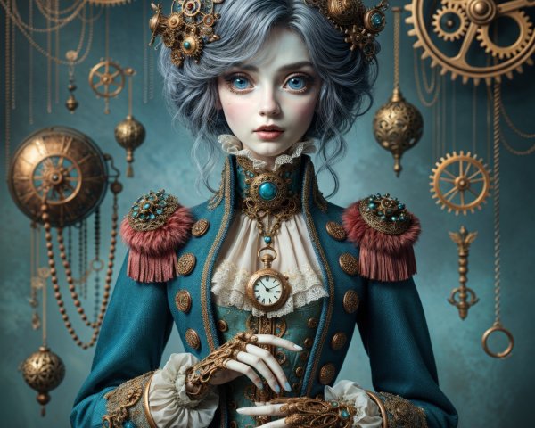 Steampunk-Inspired Outfit with Clockwork Details