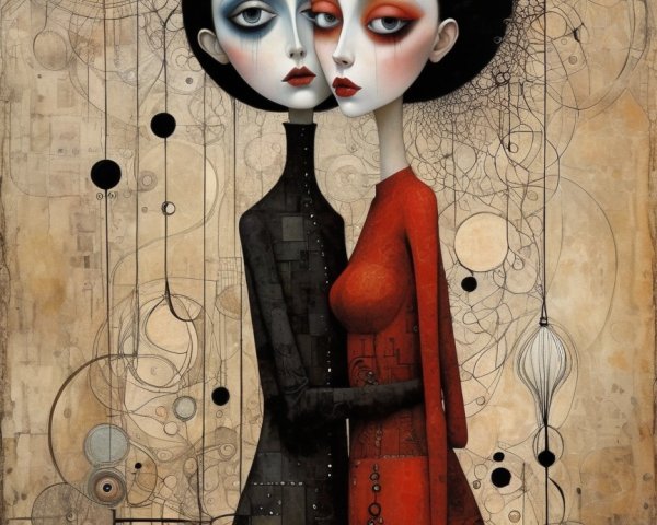 Ethereal Figures in Geometric and Celestial Setting