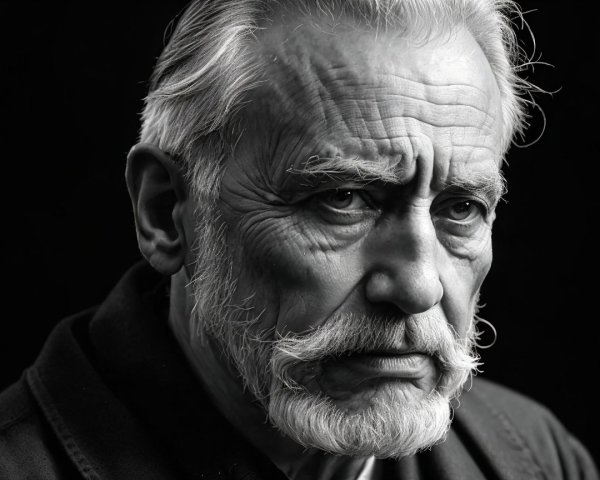 Portrait of an Older Man with Thoughtful Expression