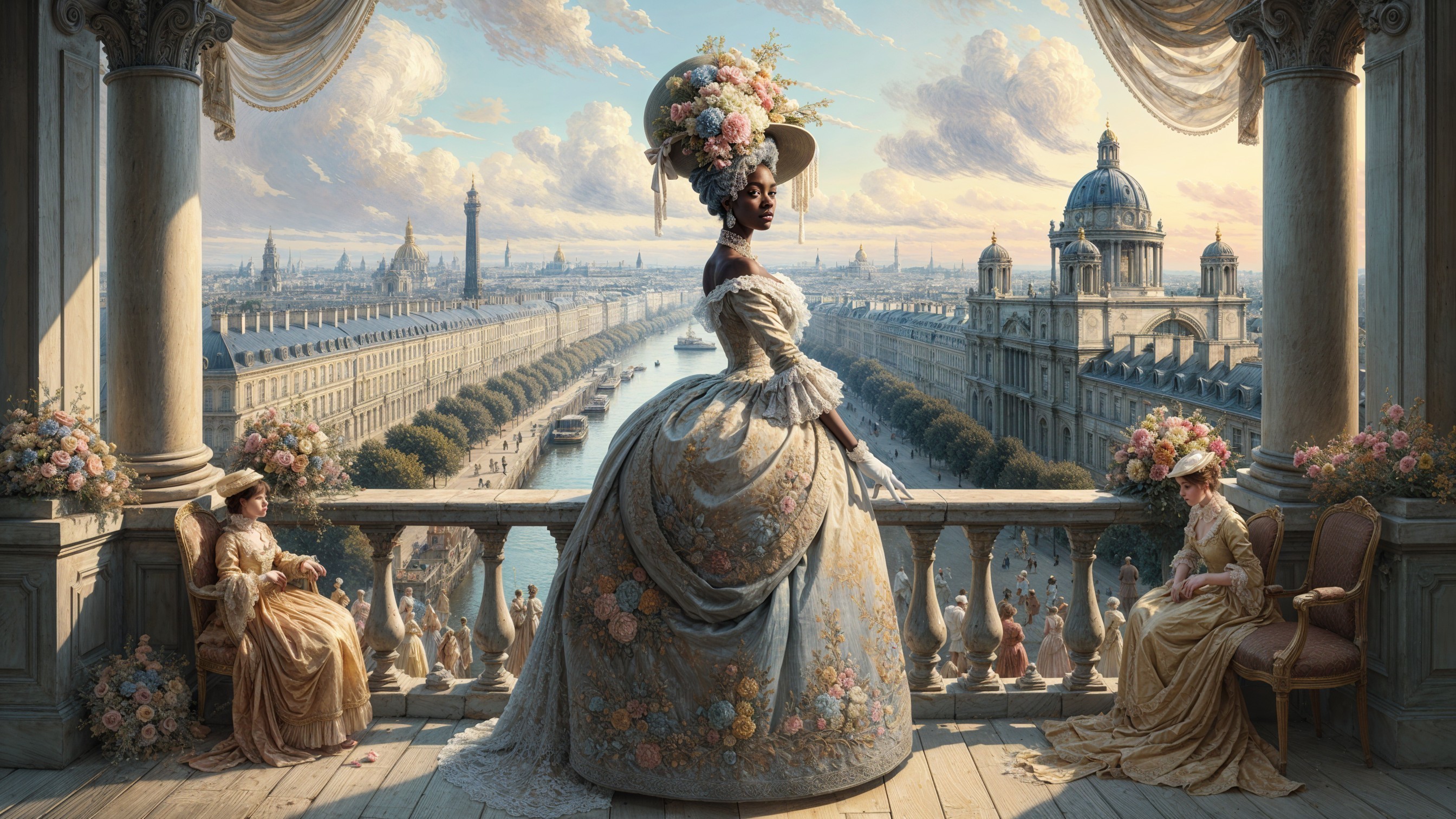 Elegant Balcony View of a European Cityscape