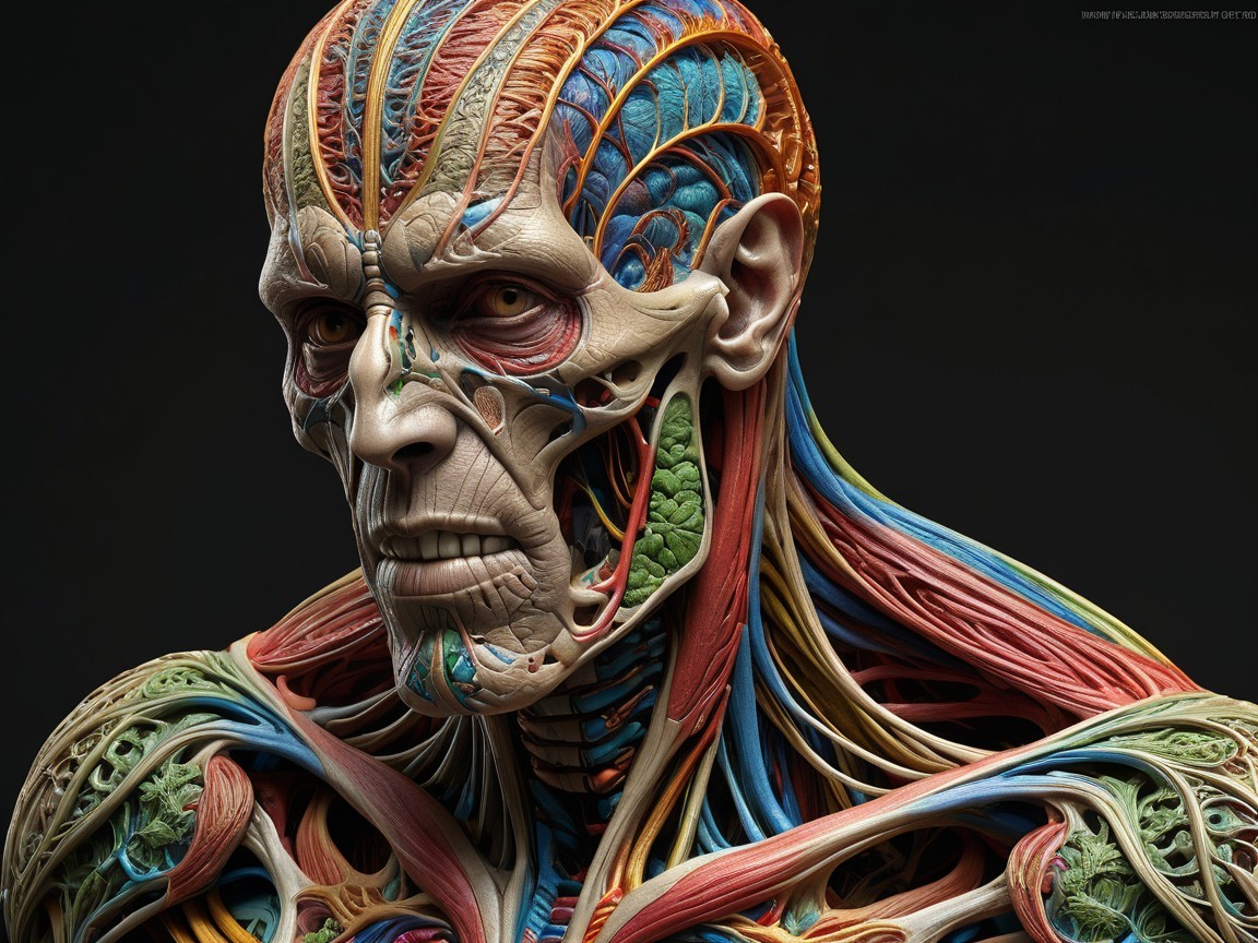Detailed Anatomical Model of Human Head and Neck