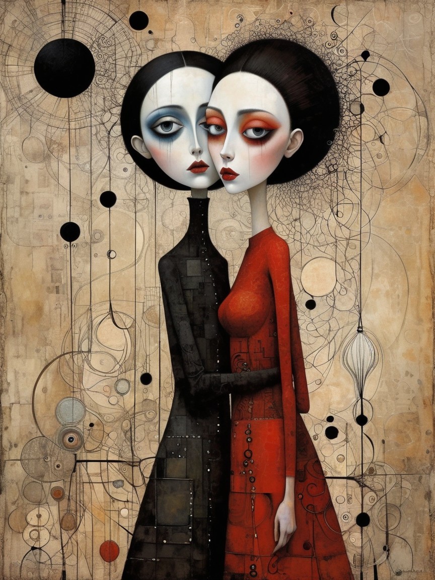 Ethereal Figures in Geometric and Celestial Setting