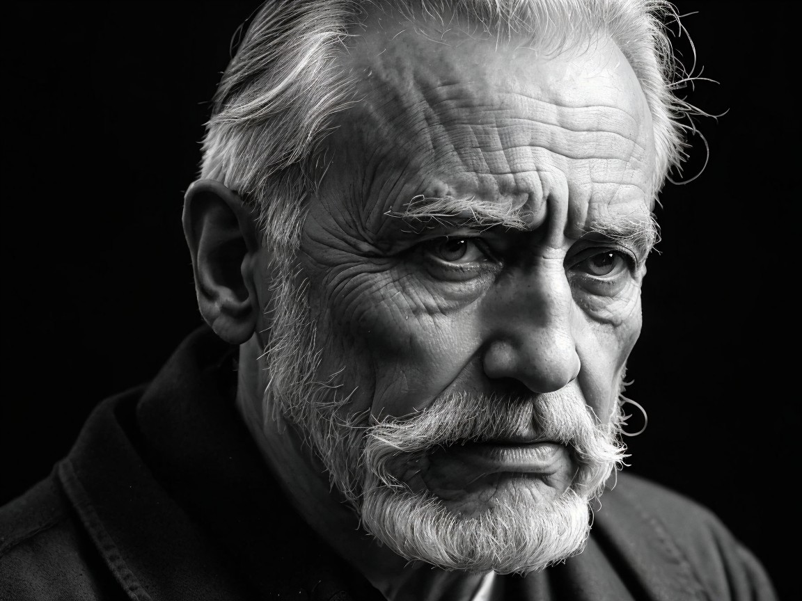 Portrait of an Older Man with Thoughtful Expression