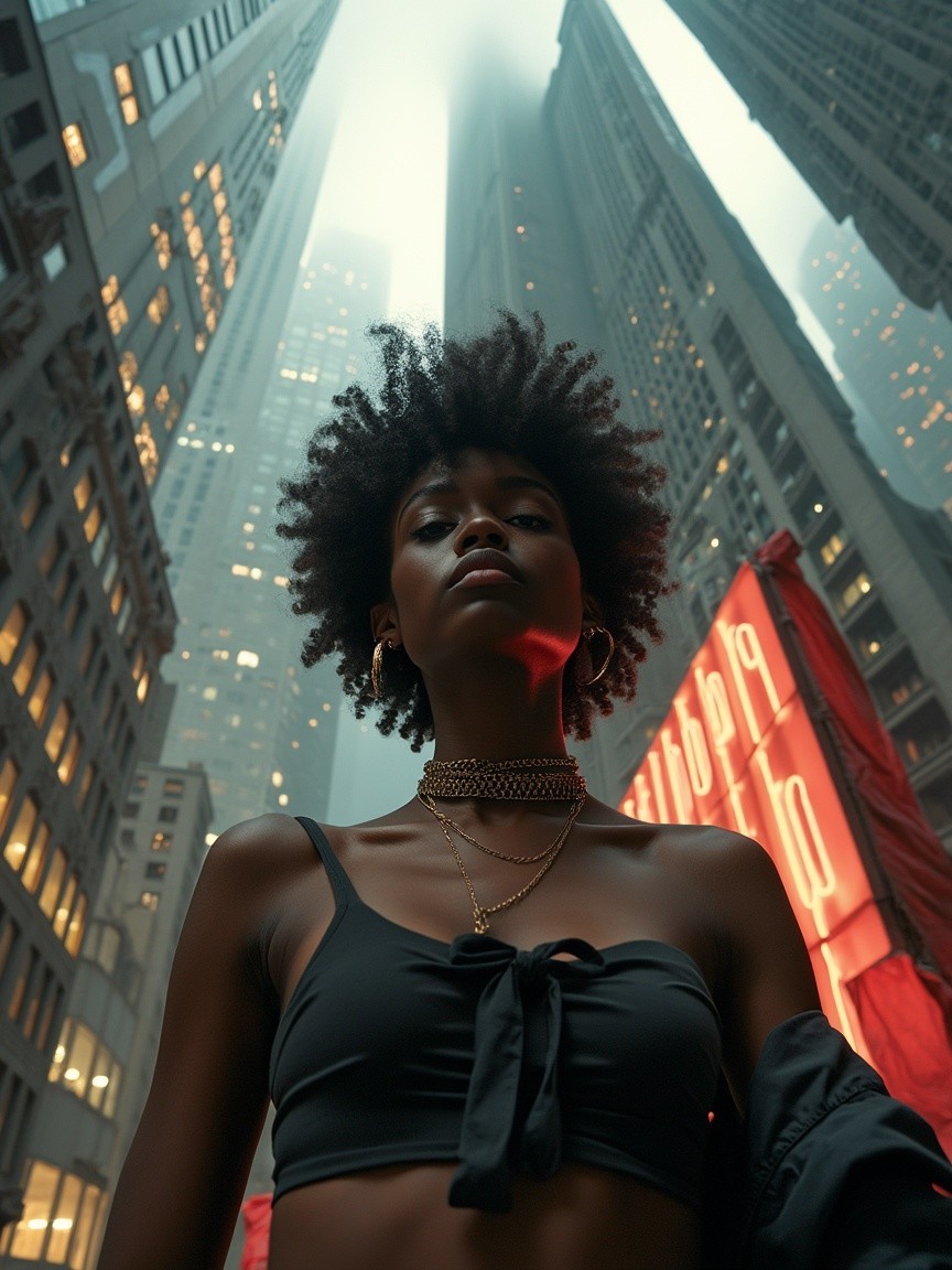 Portrait of a Confident Woman in Urban Setting