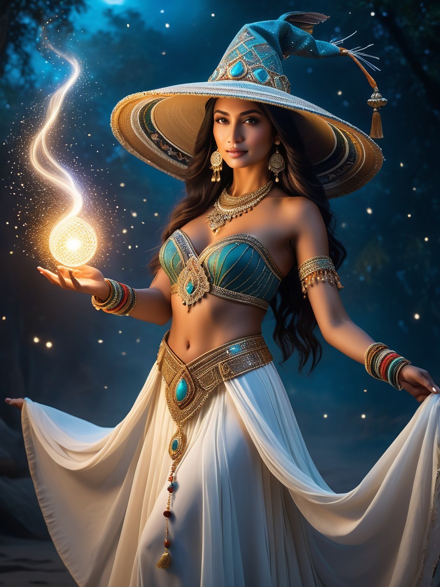 Detailed Fantasy Image of a Woman in Elegant Attire