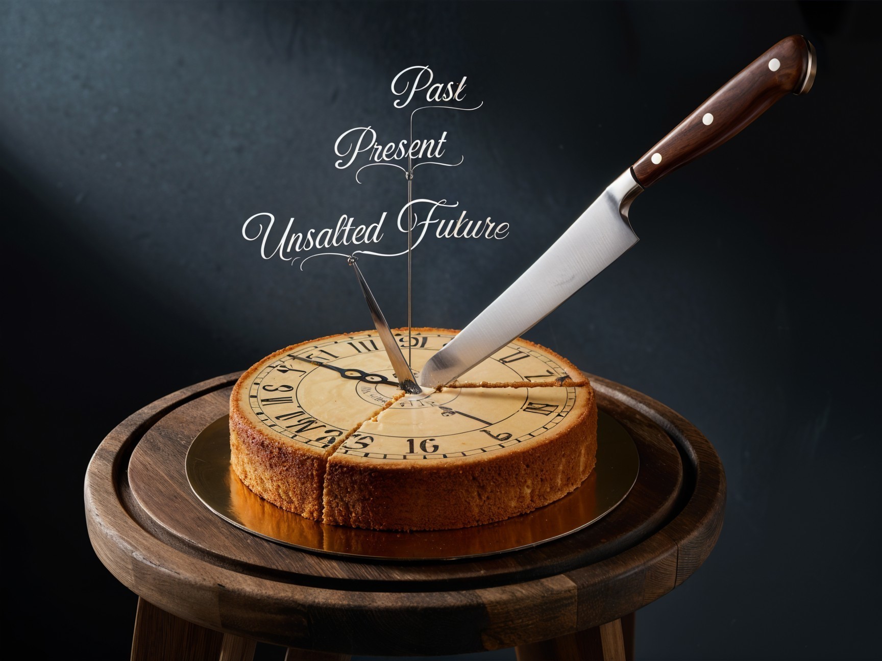 Clock-Shaped Cake with Themes of Time and Anticipation