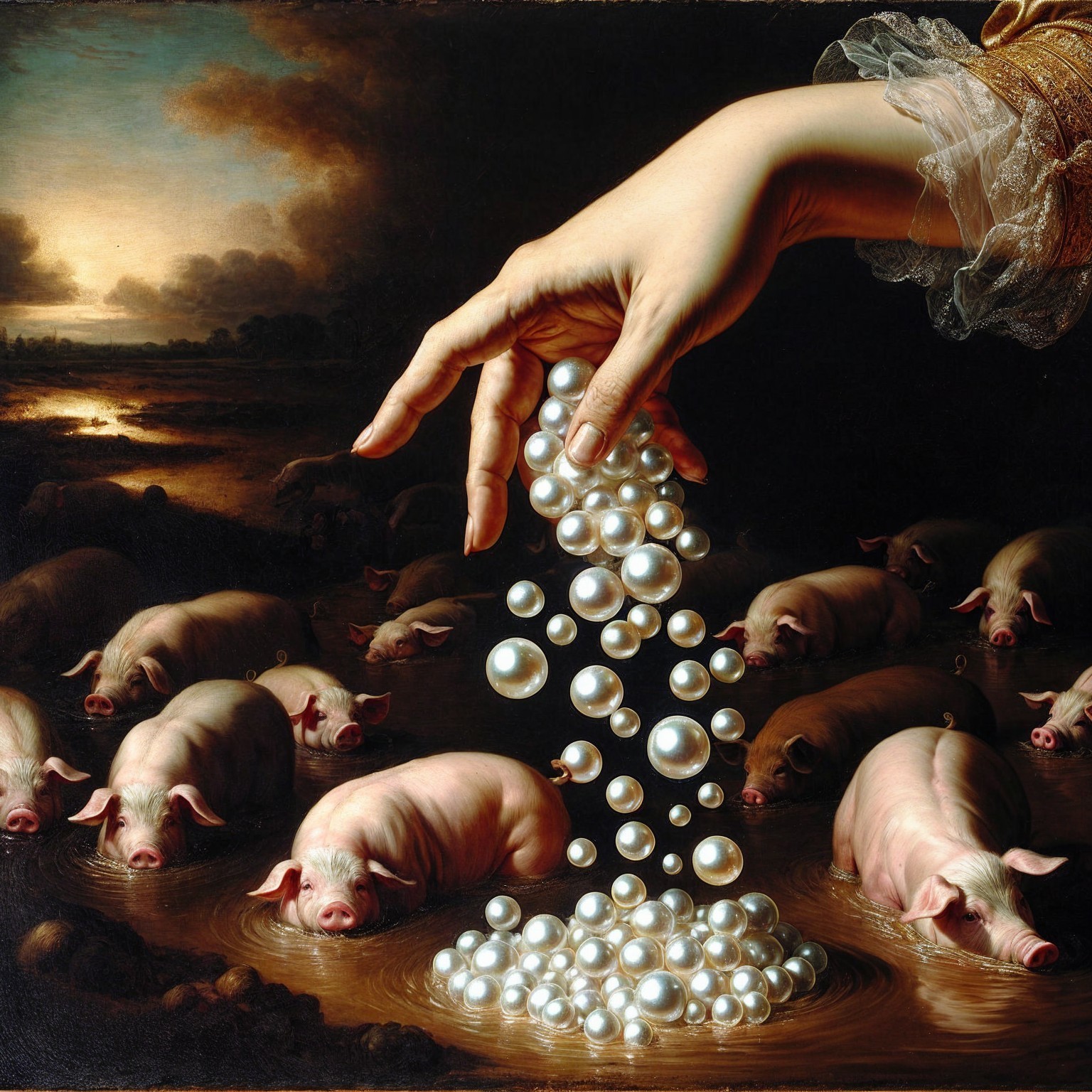Pearls in Pigsty: A Contrast of Luxury and Rustic Life
