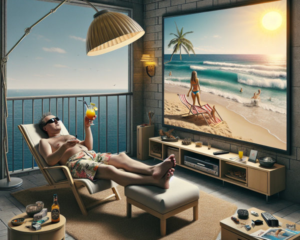 Relaxed Man Enjoys Cocktail in Cozy Indoor Space