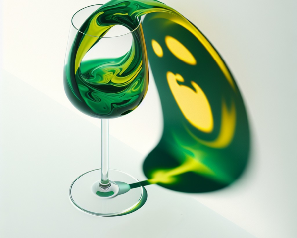 Vibrant Green and Yellow Liquid in Sleek Glass