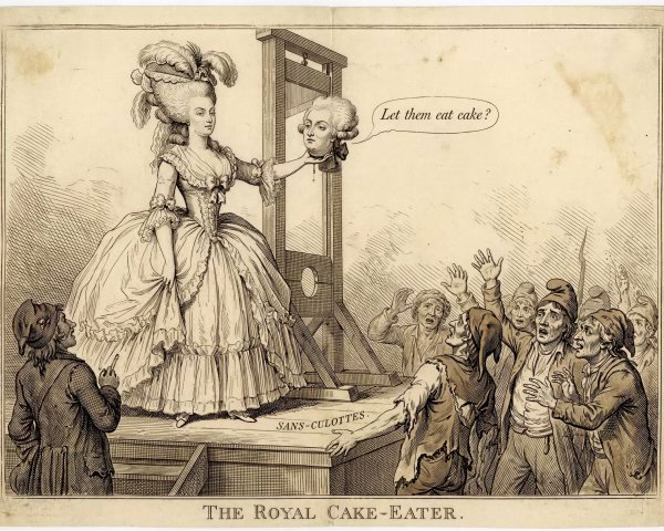 Political Cartoon of French Revolution's Royalty and Justice