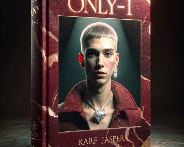Book Cover of "ONLY-I" with Maroon Texture and Gold Accents